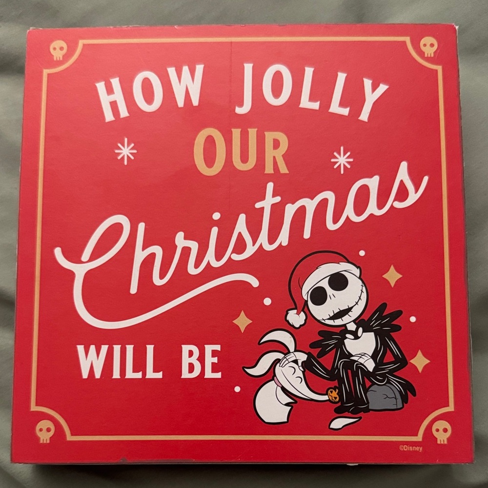 Disney Nightmare Before Christmas Jack Skellington Wood Decor Sign - "How Jolly”